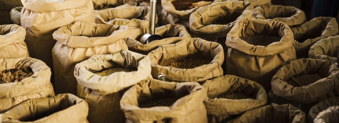 various-grains-bags-grocery-store-market